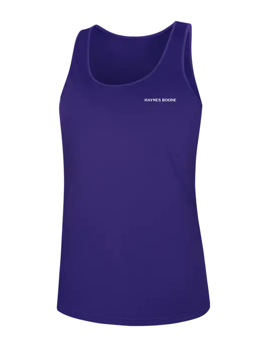 Womens Purple PosiCharge Competitor Racerback Tank w/Haynes & Boone Logo