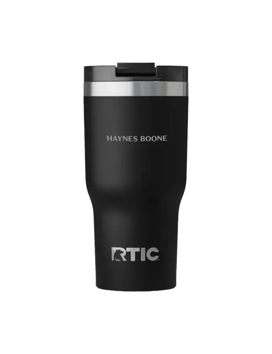 RTIC Essential 20 oz Black Tumbler w/Haynes & Boone Logo