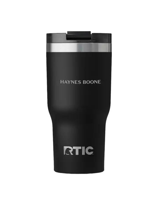 RTIC Essential 30 oz Black Tumbler w/Haynes & Boone Logo