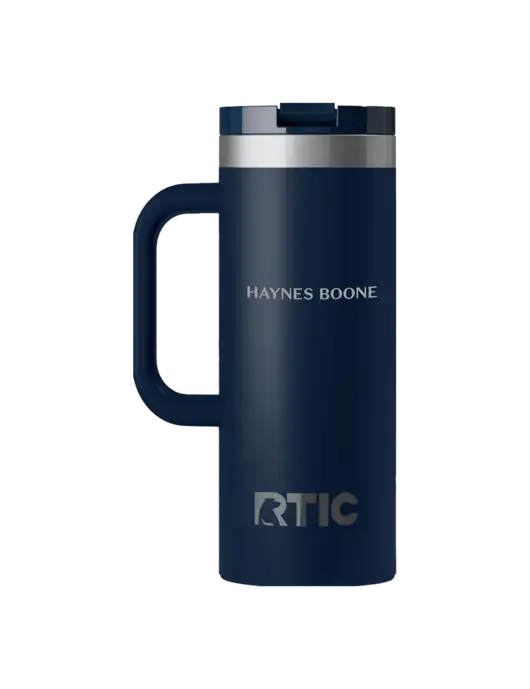 RTIC Road Trip 20 oz Navy Travel Mug w/Haynes & Boone Logo