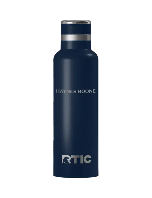 RTIC Journey 20 oz Navy Bottle w/Haynes & Boone Logo