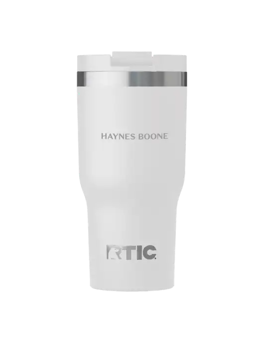 RTIC Essential 30 oz White Tumbler w/Haynes & Boone Logo