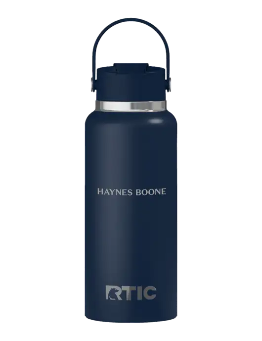 RTIC Outback 32 oz Navy Bottle w/Haynes & Boone Logo