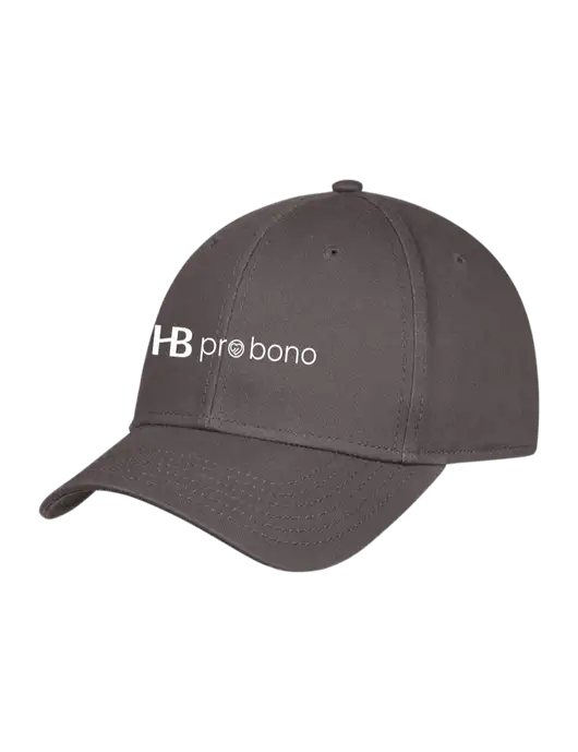 Charcoal Structured Cap Hook & Loop w/Pro Bono Logo