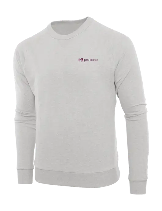 Allmade Granite Grey Heather Organic French Terry Crewneck Sweatshirt w/Pro Bono Logo