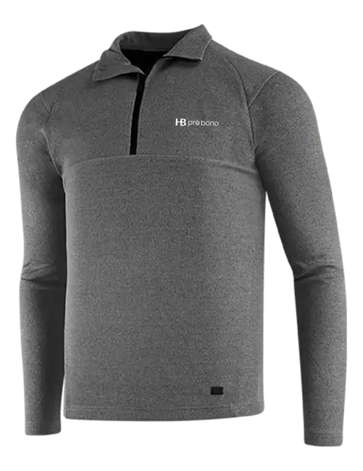 OGIO Dark Grey Heather Transition 1/4 Zip Pullover w/Pro Bono Logo