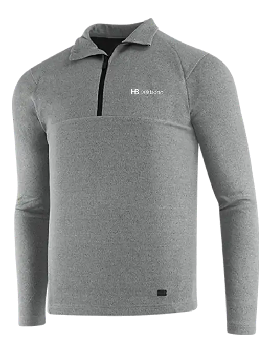 OGIO Petrol Grey Heather Transition 1/4 Zip Pullover w/Pro Bono Logo