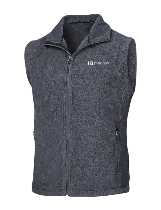 Dark Grey Fleece Vest w/Pro Bono Logo