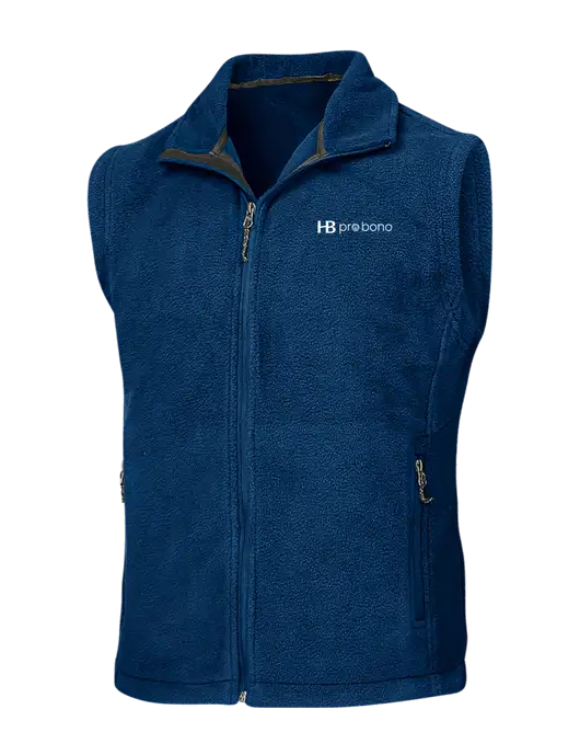 Navy Fleece Vest w/Pro Bono Logo