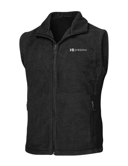 Black Fleece Vest w/Pro Bono Logo