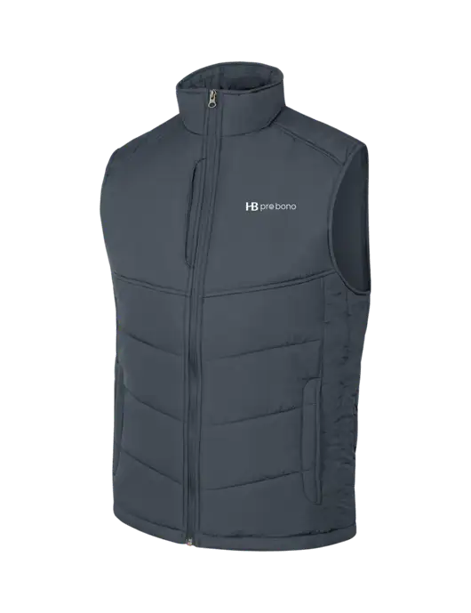 Dark Slate/Black Puffy Vest w/Pro Bono Logo