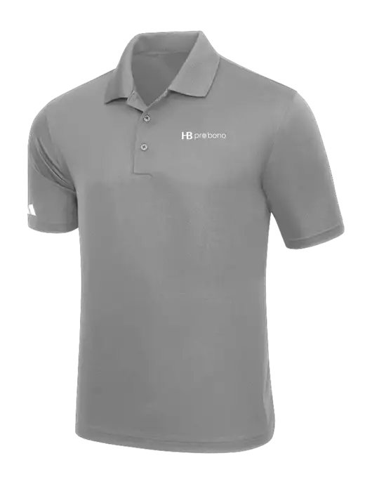 Adidas Light Grey Basic Sport Polo w/Pro Bono Logo