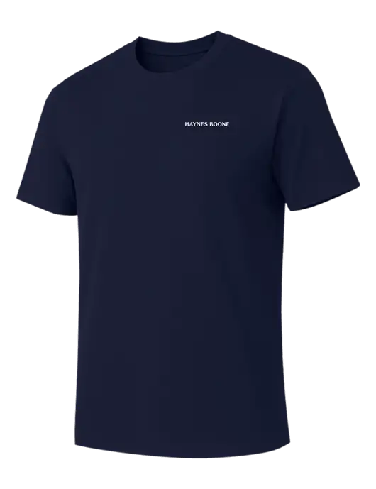 Allmade Dark Navy Organic Cotton Tee w/Haynes & Boone Logo