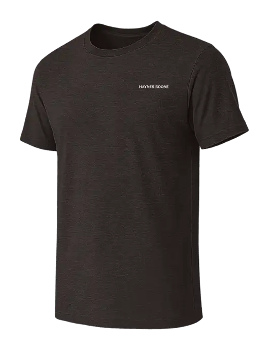 BELLA+CANVAS Dark Grey Heather CVC Short Sleeve Tee w/Haynes & Boone Logo