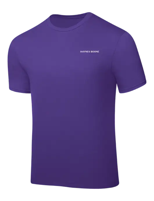 Purple PosiCharge Competitor Tee w/Haynes & Boone Logo