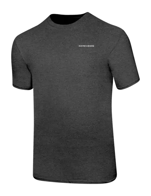 Ring Spun Dark Heather Grey 4.5 oz T-Shirt w/Haynes & Boone Logo