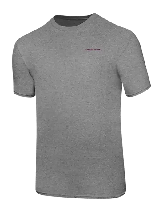 Ring Spun Light Heather Grey 4.5 oz T-Shirt w/Haynes & Boone Logo