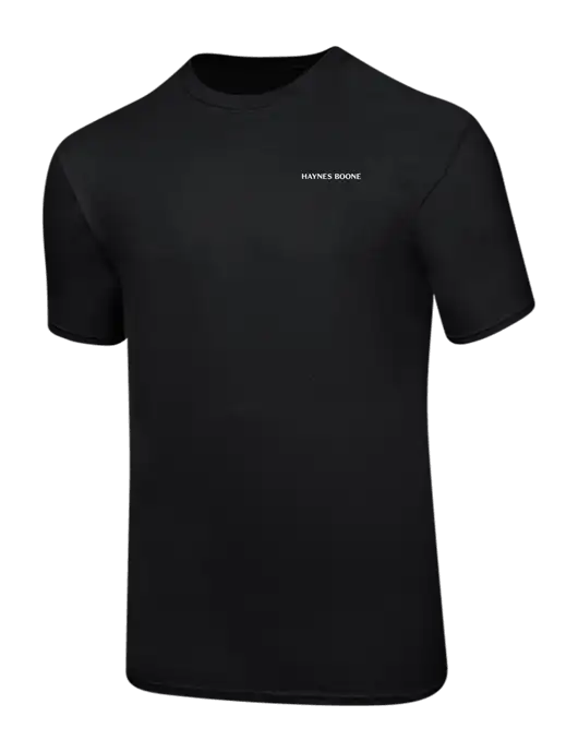 Ring Spun Jet Black 4.5 oz T-Shirt w/Haynes & Boone Logo