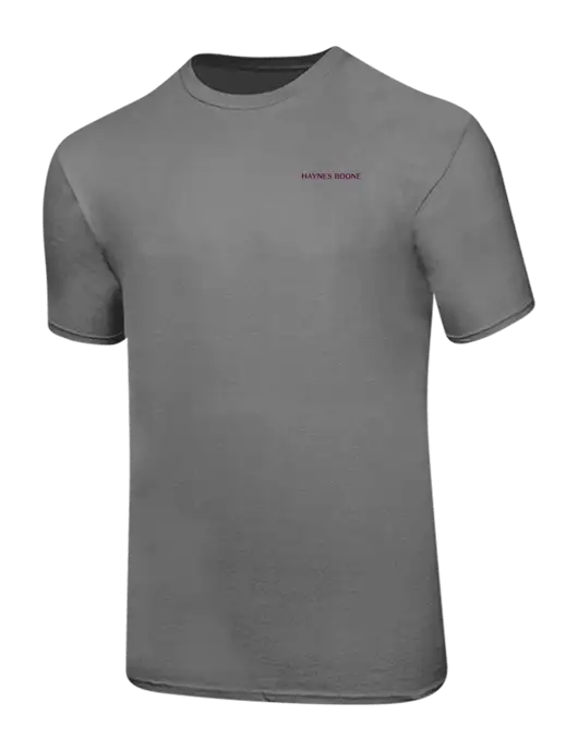 Ring Spun Medium Grey 4.5 oz T-Shirt w/Haynes & Boone Logo
