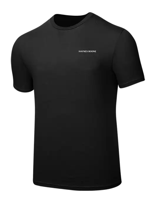Seriously Soft Black T-Shirt w/Haynes & Boone Logo