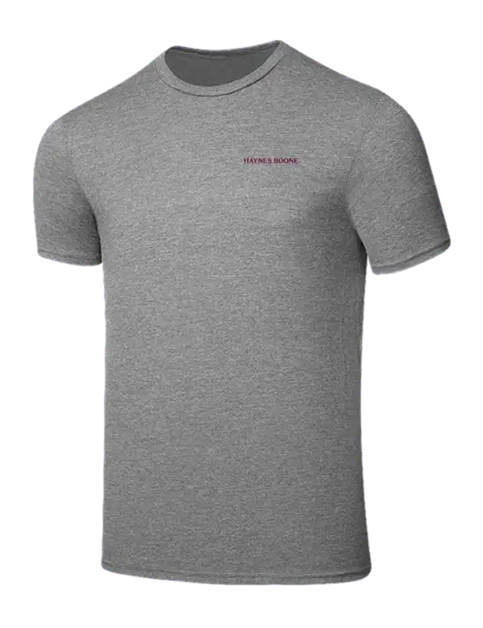 Seriously Soft Grey Frost T-Shirt w/Haynes & Boone Logo
