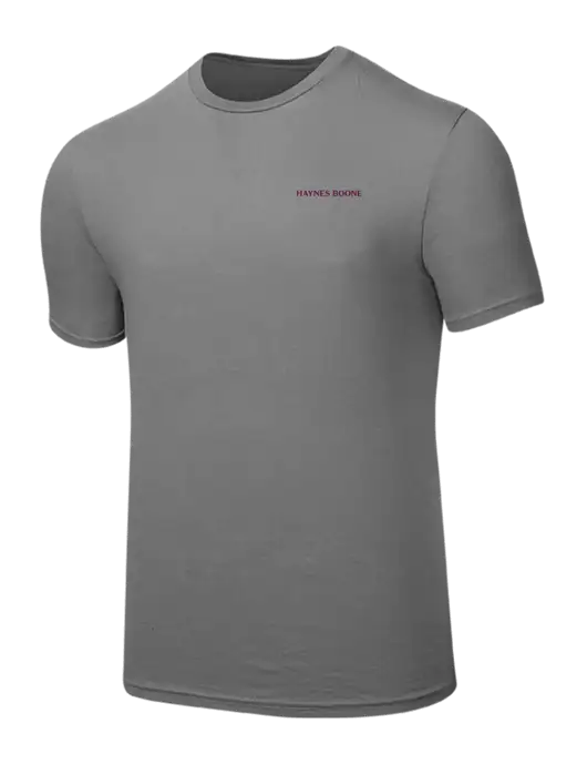 Seriously Soft Medium Grey T-Shirt w/Haynes & Boone Logo