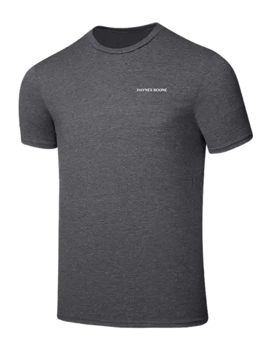 Seriously Soft Heathered Charcoal T-Shirt w/Haynes & Boone Logo