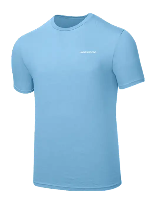 Seriously Soft Light Blue T-Shirt w/Haynes & Boone Logo