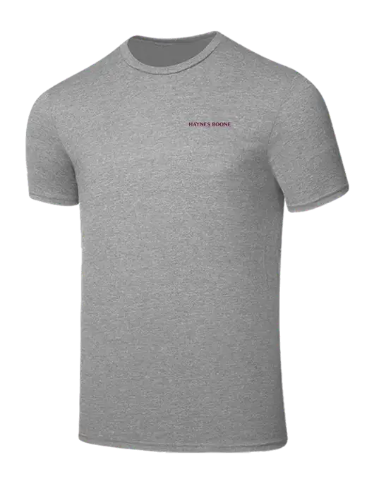 Seriously Soft Light Heather Grey T-Shirt w/Haynes & Boone Logo