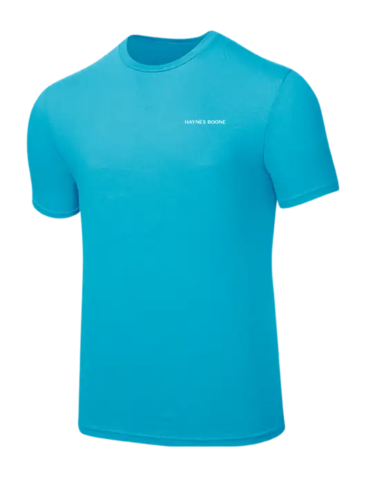 Seriously Soft Sapphire Blue T-Shirt w/Haynes & Boone Logo