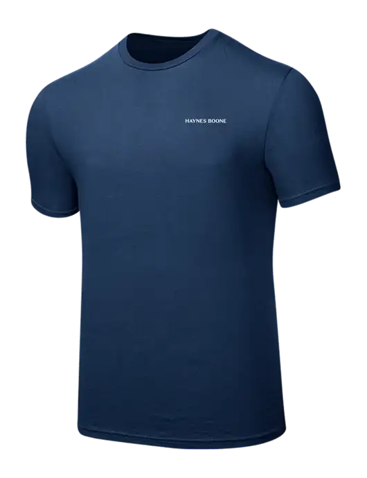 Seriously Soft Deep Slate Blue T-Shirt w/Haynes & Boone Logo