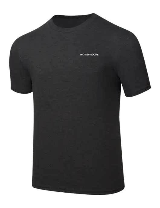 Simply Soft Black Frost 4.5oz  Poly/Combed Ring Spun Cotton T-Shirt w/Haynes & Boone Logo