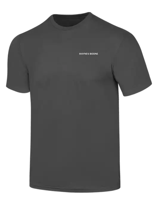 Simply Soft Charcoal 4.5oz  Poly/Combed Ring Spun Cotton T-Shirt w/Haynes & Boone Logo