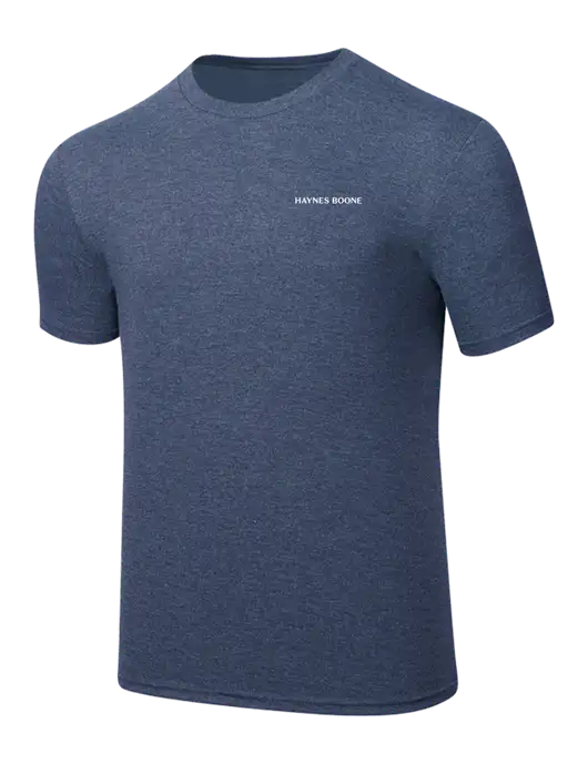 Simply Soft Navy Frost 4.5oz  Poly/Combed Ring Spun Cotton T-Shirt w/Haynes & Boone Logo