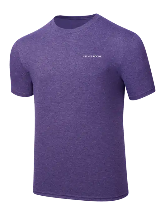 Simply Soft Purple Frost 4.5oz  Poly/Combed Ring Spun Cotton T-Shirt w/Haynes & Boone Logo