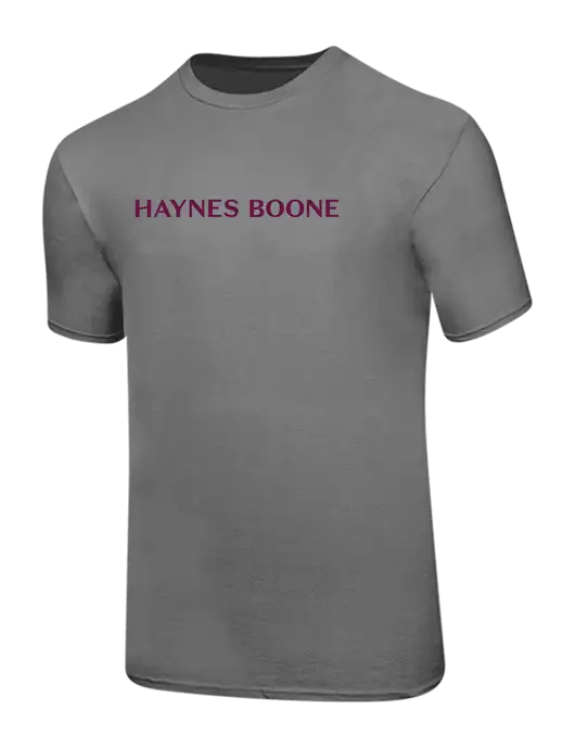 Ring Spun Medium Grey 4.5 oz T-Shirt w/Haynes & Boone Logo
