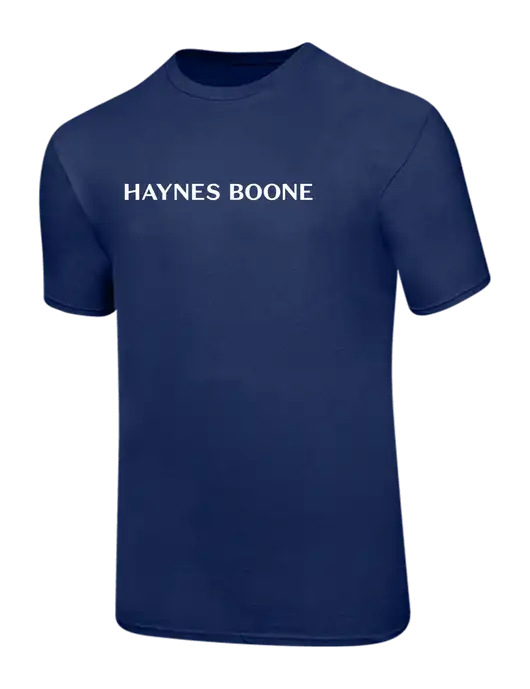 Ring Spun Navy 4.5 oz T-Shirt w/Haynes & Boone Logo