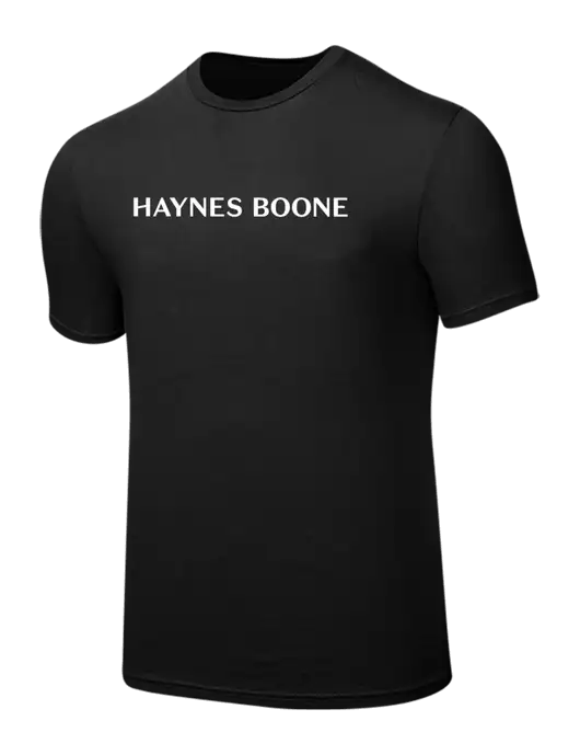 Seriously Soft Black T-Shirt w/Haynes & Boone Logo