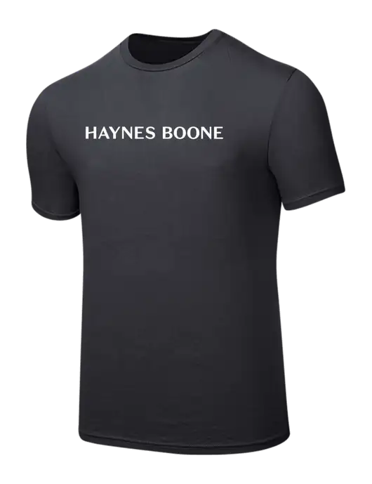 Seriously Soft Charcoal T-Shirt w/Haynes & Boone Logo