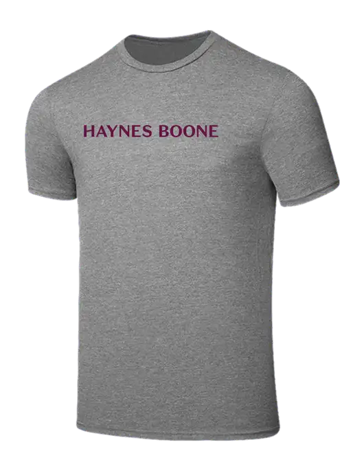 Seriously Soft Grey Frost T-Shirt w/Haynes & Boone Logo