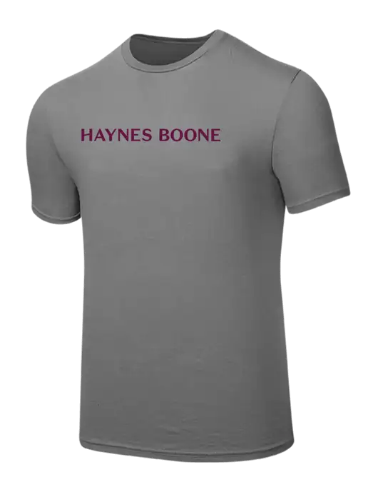 Seriously Soft Medium Grey T-Shirt w/Haynes & Boone Logo