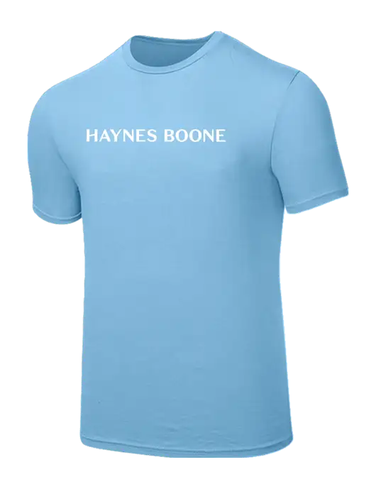 Seriously Soft Light Blue T-Shirt w/Haynes & Boone Logo
