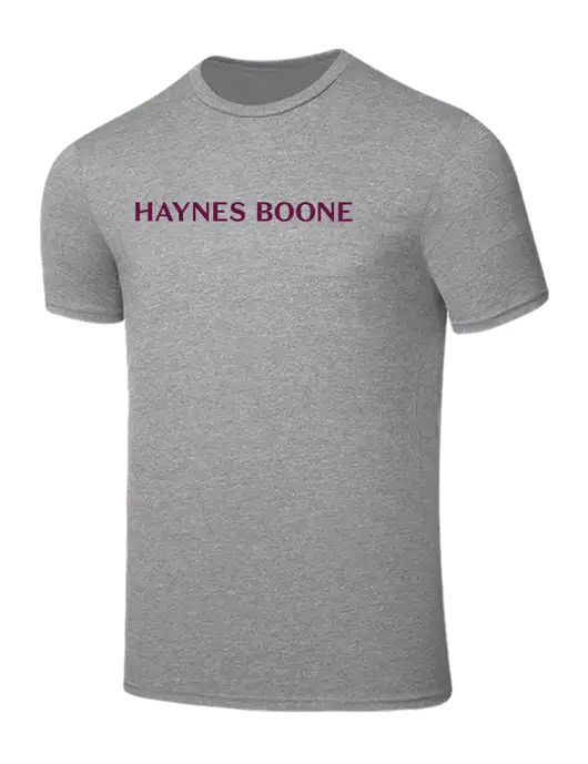 Seriously Soft Light Heather Grey T-Shirt w/Haynes & Boone Logo