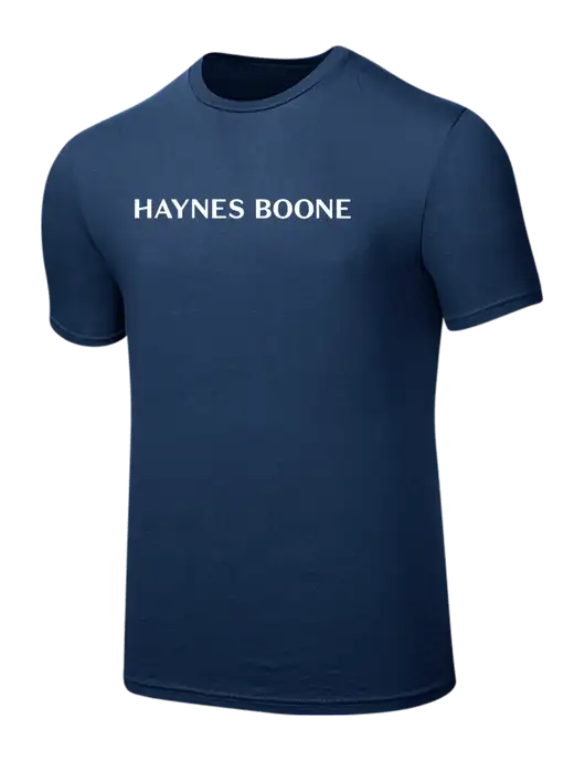 Seriously Soft Deep Slate Blue T-Shirt w/Haynes & Boone Logo