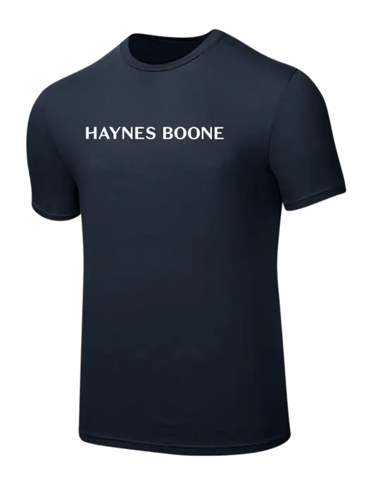 Seriously Soft Navy T-Shirt w/Haynes & Boone Logo