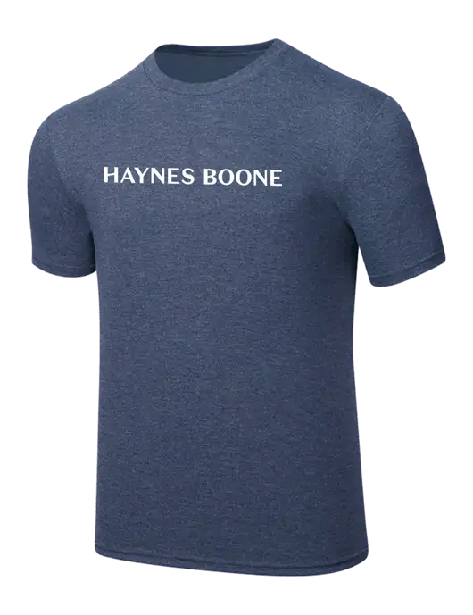 Simply Soft Navy Frost 4.5oz  Poly/Combed Ring Spun Cotton T-Shirt w/Haynes & Boone Logo