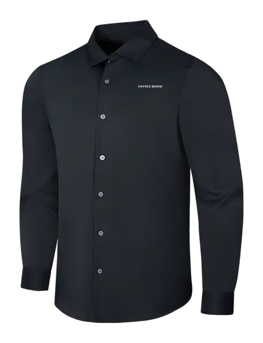 Black City Stretch Shirt w/Haynes & Boone Logo