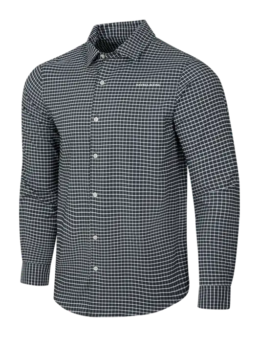 Dark Grey/White City Stretch Shirt w/Haynes & Boone Logo