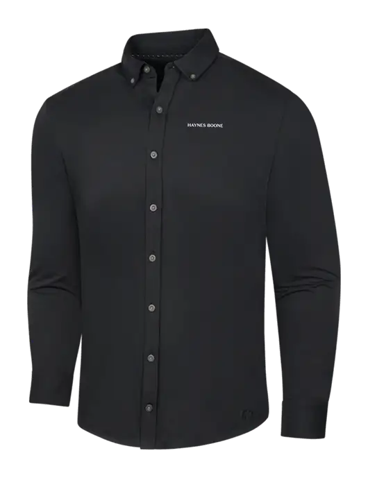 OGIO Blacktop Modern Code Stretch Button-Up Shirt w/Haynes & Boone Logo