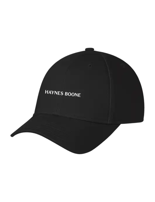 Black Structured Cap Hook & Loop w/Haynes & Boone Logo
